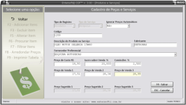 Adems de las informaciones principales sobre el artculo, usted puede configurar los precios de costo, el lucro neto deseado, las comisiones y los precios de venta.